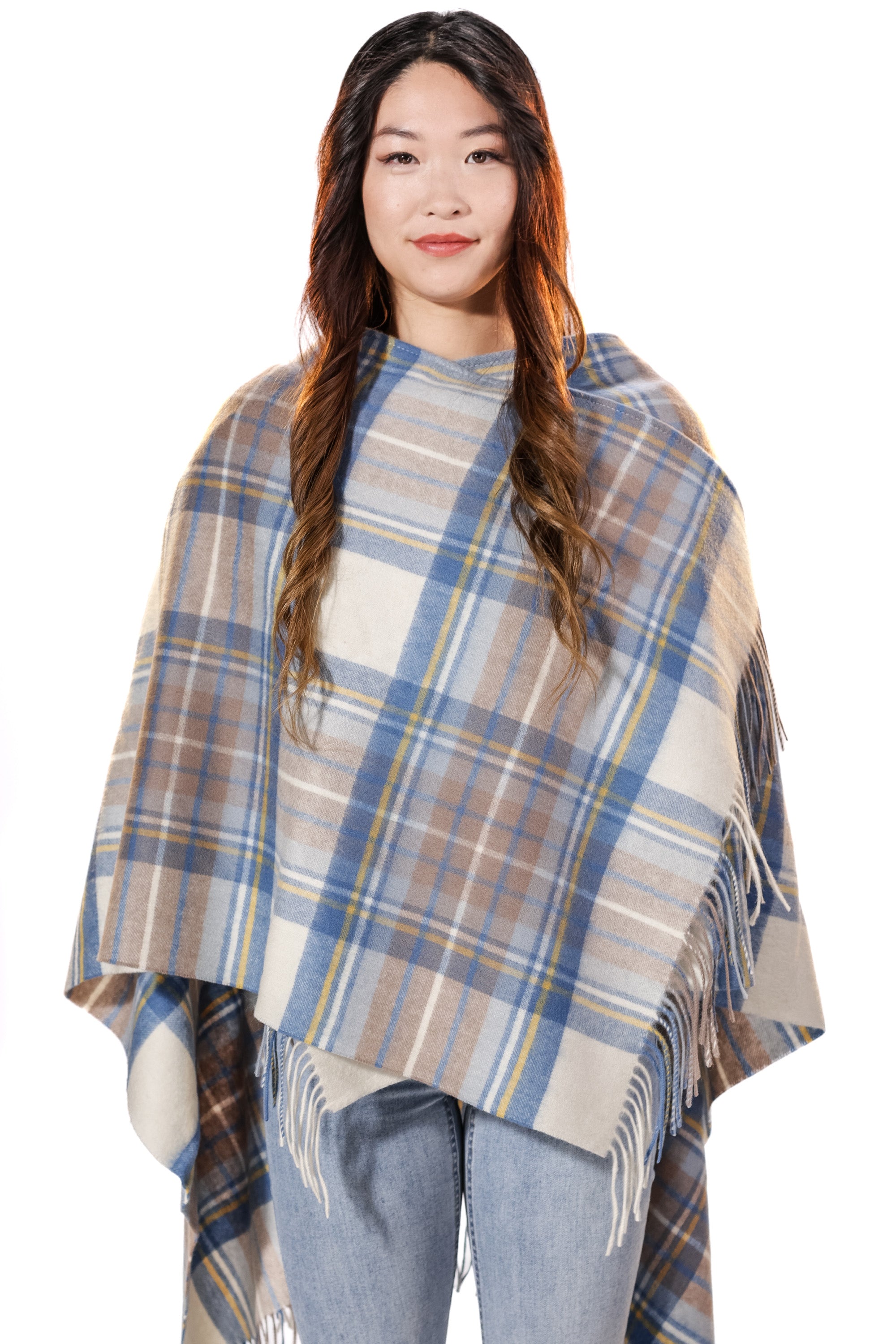 LAMBSWOOL CAPES - Blue Frost