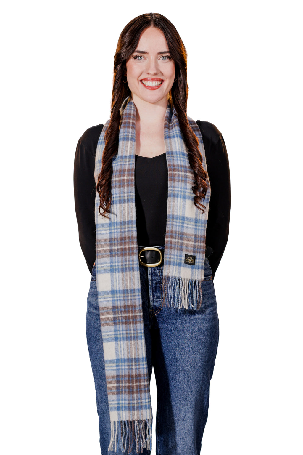 Lamb Wool Scarf Blue Lamb