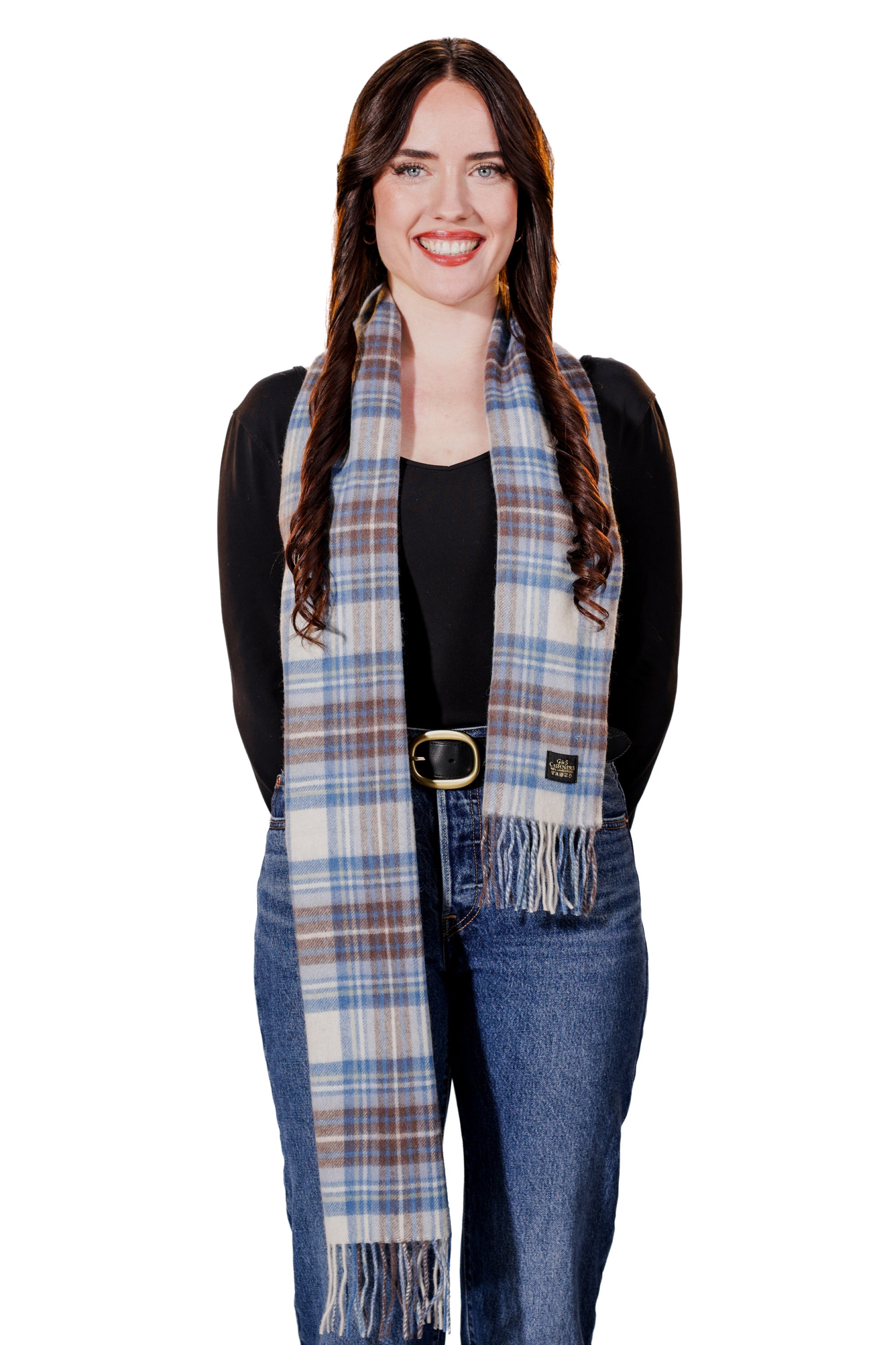 Lamb Wool Scarf Blue Lamb