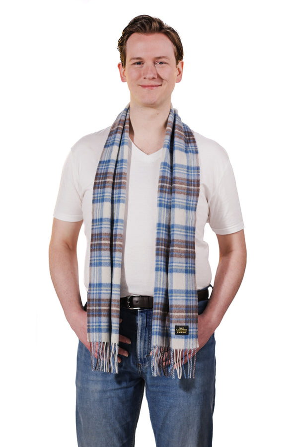 Lamb Wool Scarf Blue Frost